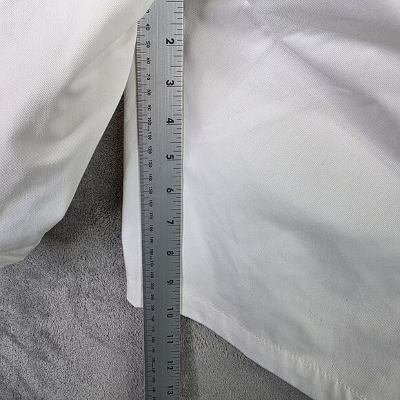 Mens Fashion Style White Shorts Drawstring 100% Polyester 10" Inseam Size XL - Picture 8 of 10